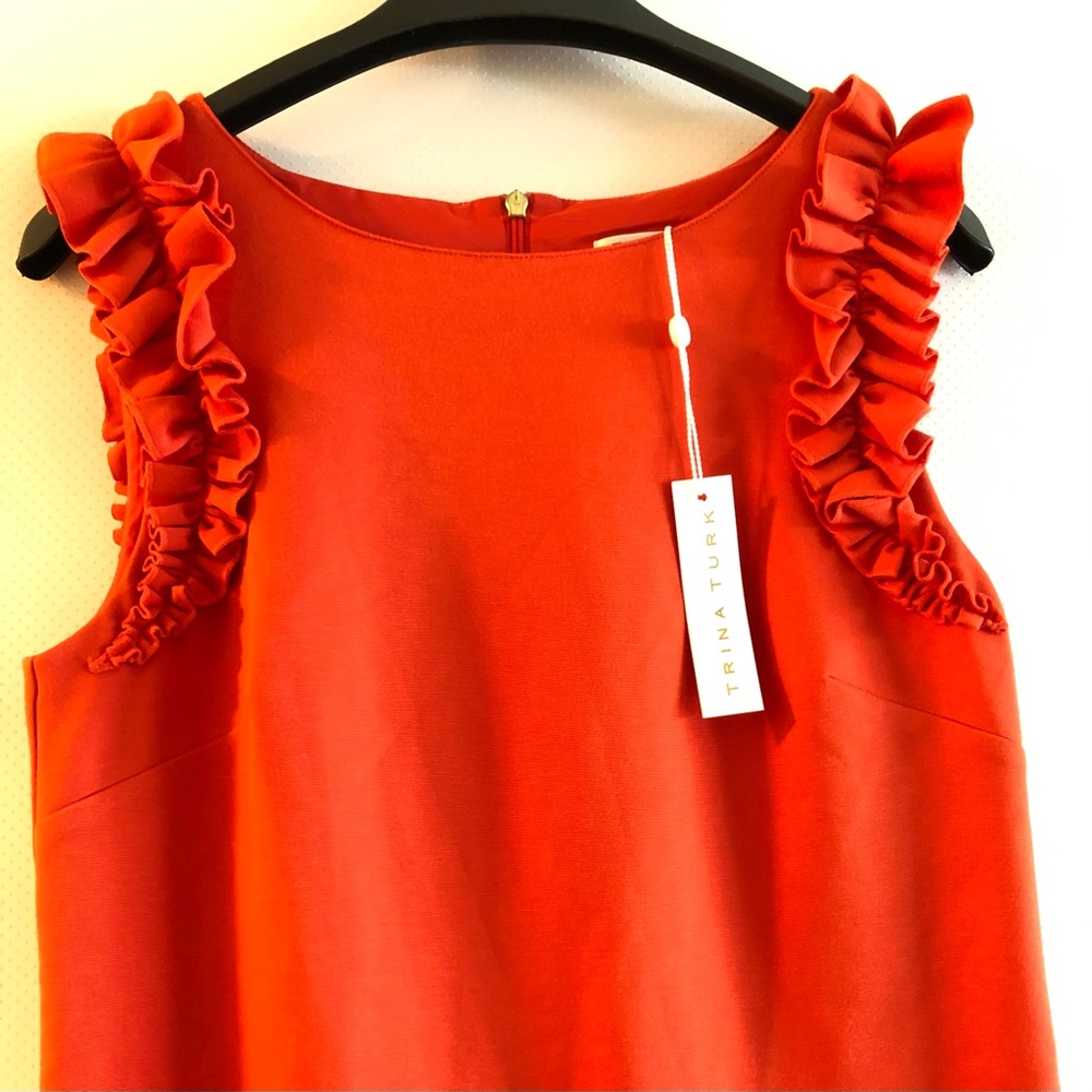 Trina Turk Ruffled Ponte Dress